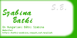 szabina batki business card